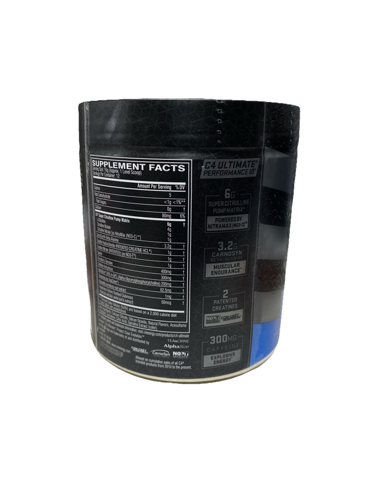 Cellucor C4 Ultimate Pre-Workout Supplement Icy Blue Razz (12 Servings) – NEW