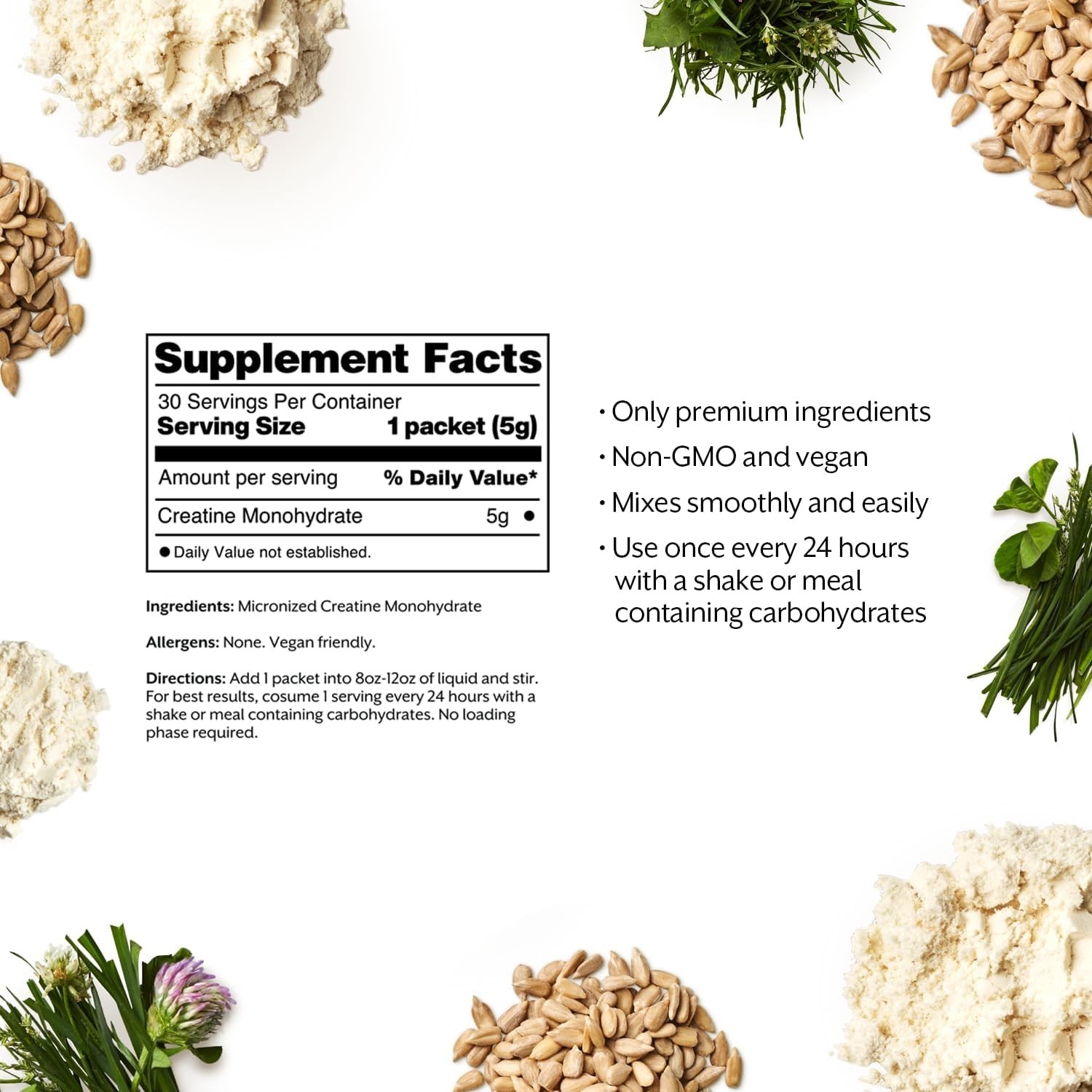 30 Servings of Unflavored Micronized Creatine – Muscle Recovery Supplement