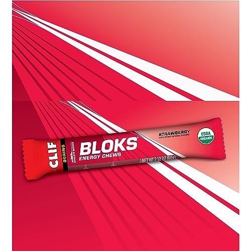 CLIF BLOKS – Strawberry Flavor – Energy 18 Count (Pack of 1),