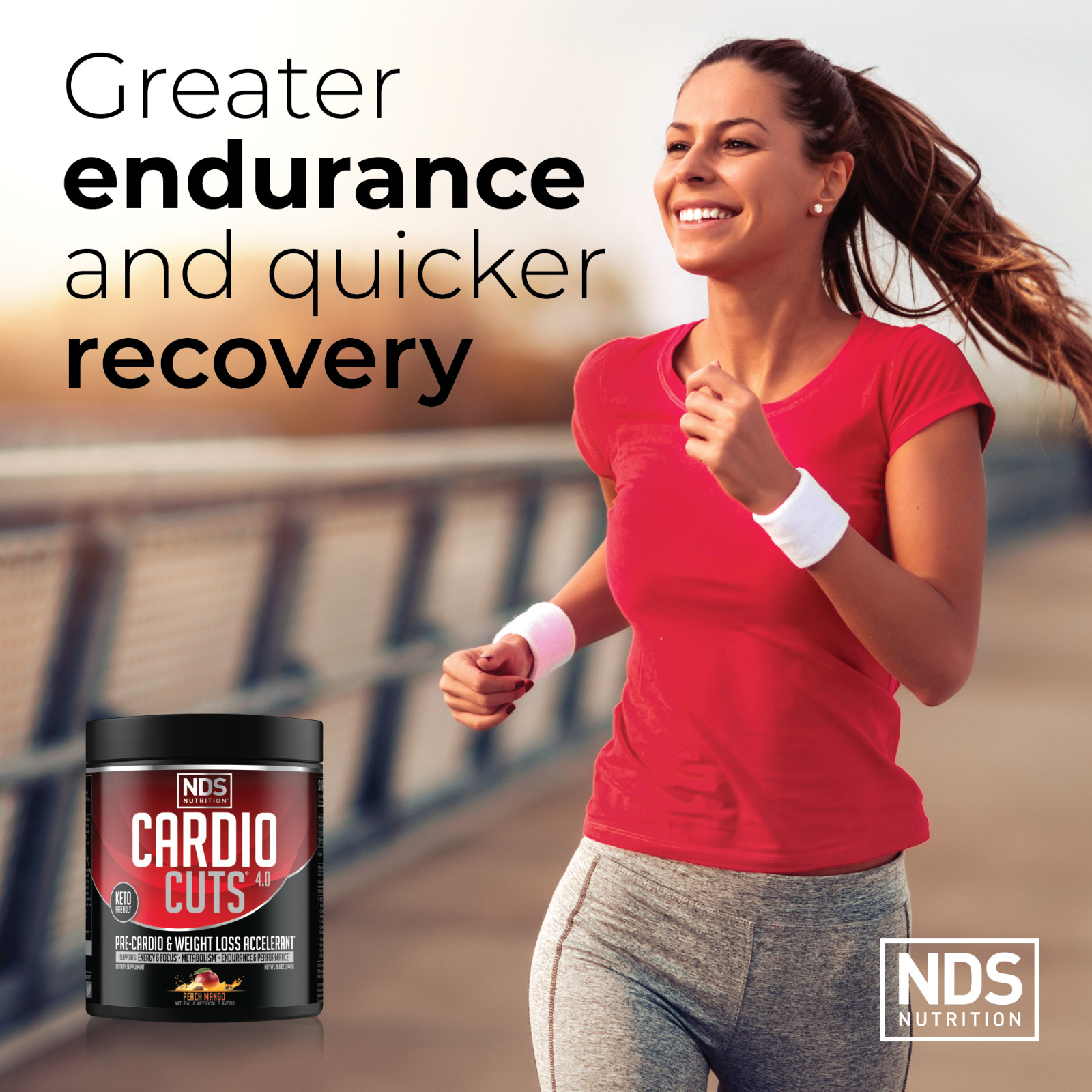 CARDIO CUTS 4.0 – Pre-Cardio / Weight Loss Drink Mix – Peach Mango (40 Servings)