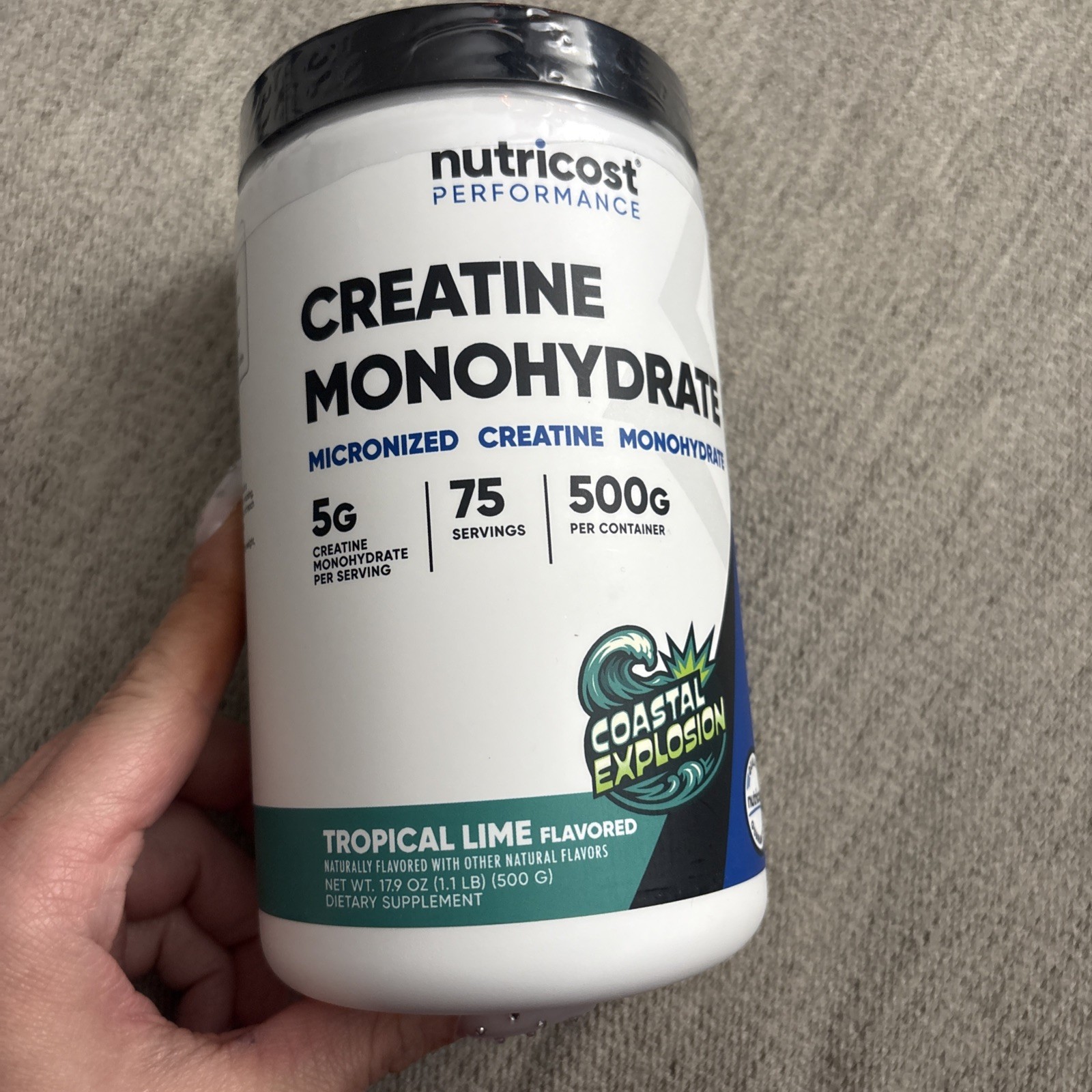 Nutricost Creatine Monohydrate Powder (Coastal Explosion, 500 Gram) – Micronized