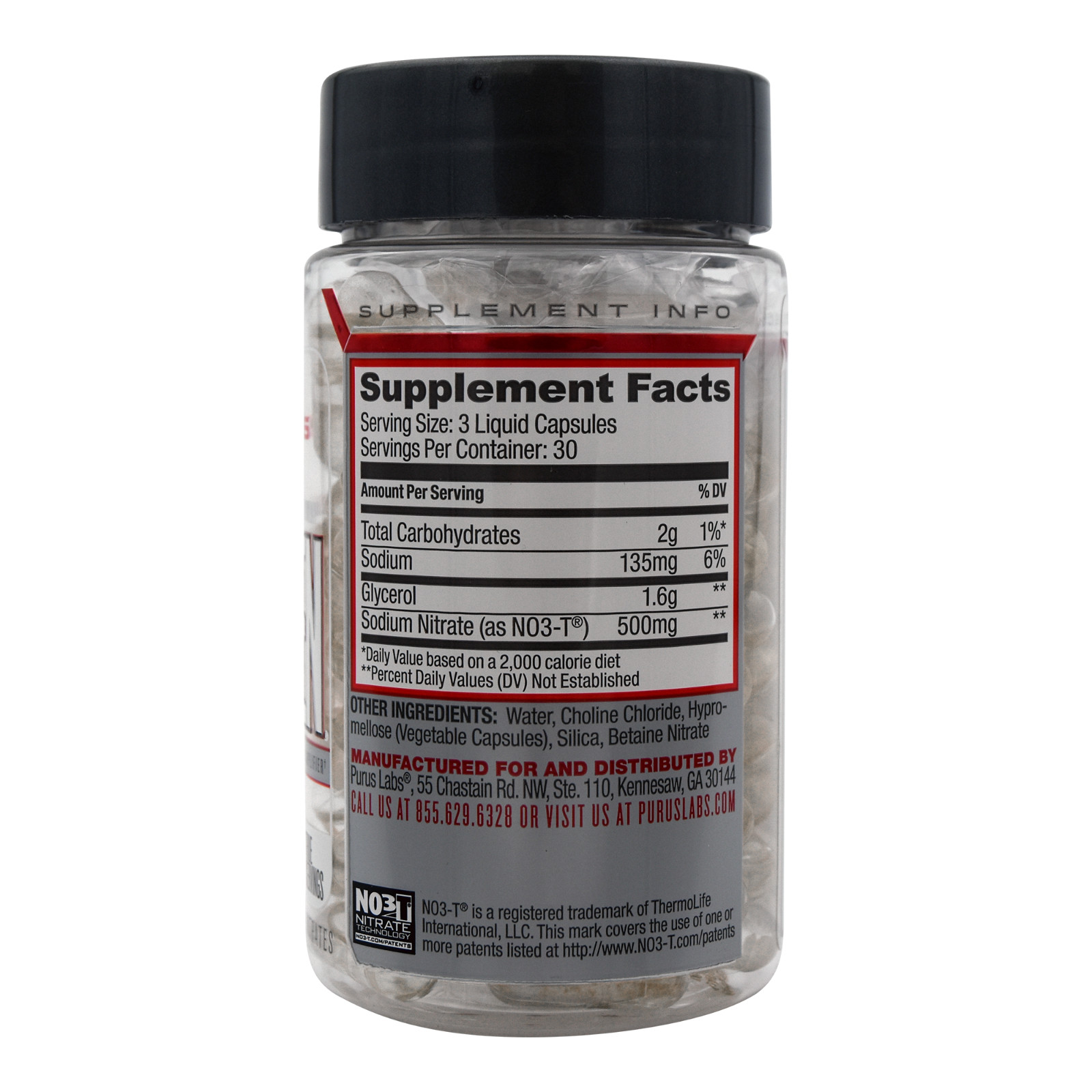 Purus Labs Noxygen Liquicaps: Pre Workout Accelerator, Nitric Oxide Booster