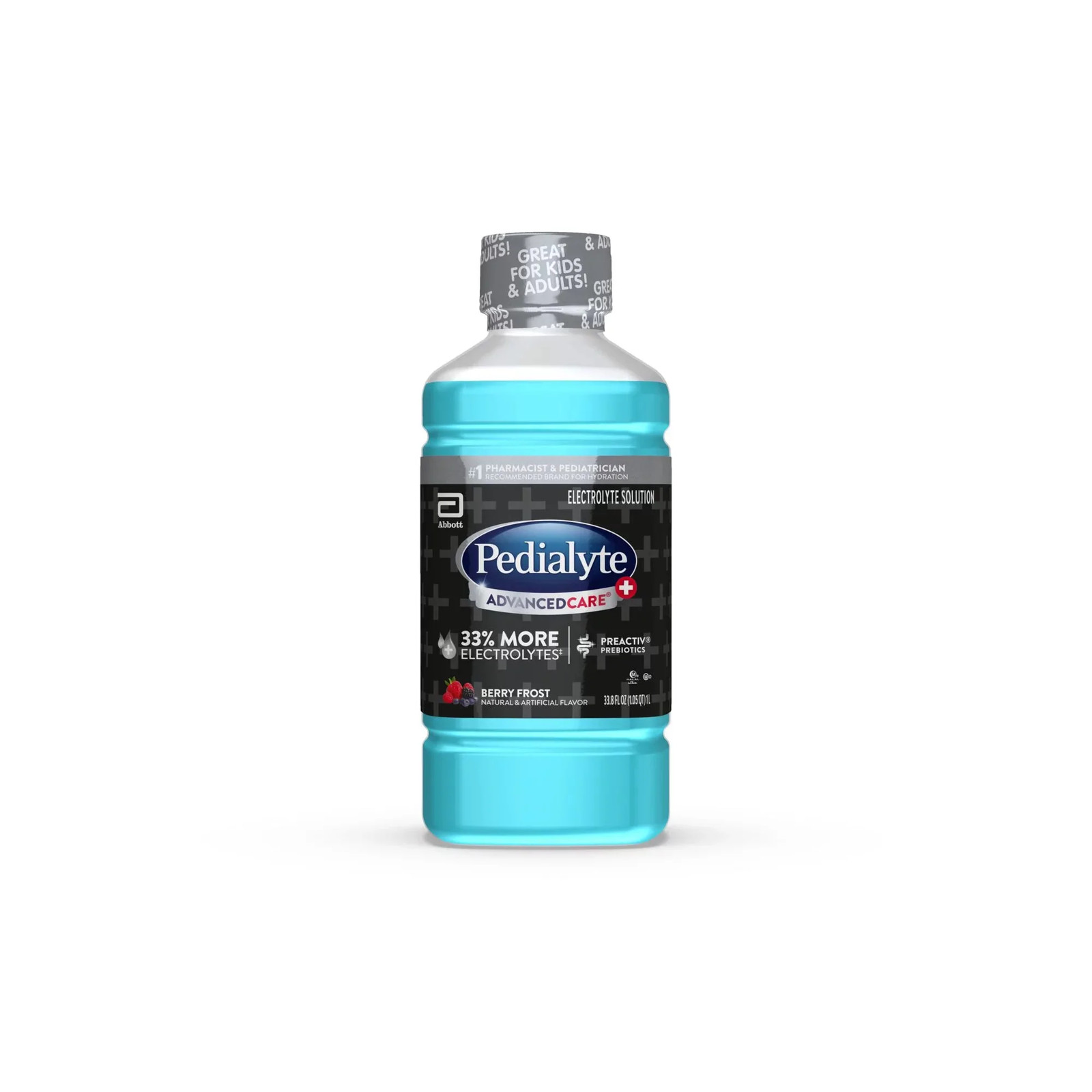 Pedialyte Advanced Care Plus Electrolyte Drink, Berry Frost,1 Liter SOLD BY THE