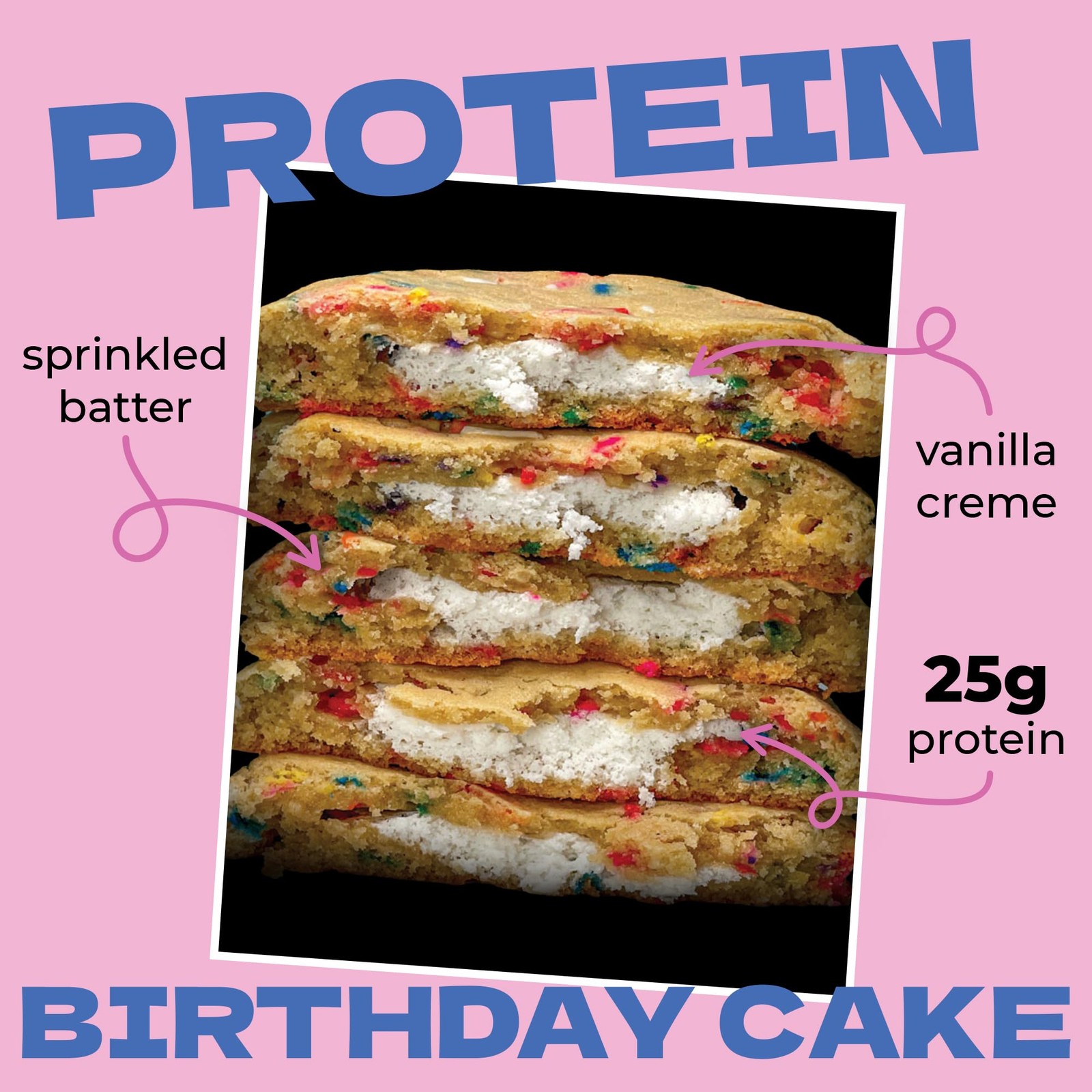 My Cookie Dealer My Dealer Protein Cookies Birthday Cake 12-Pack – 25G Of