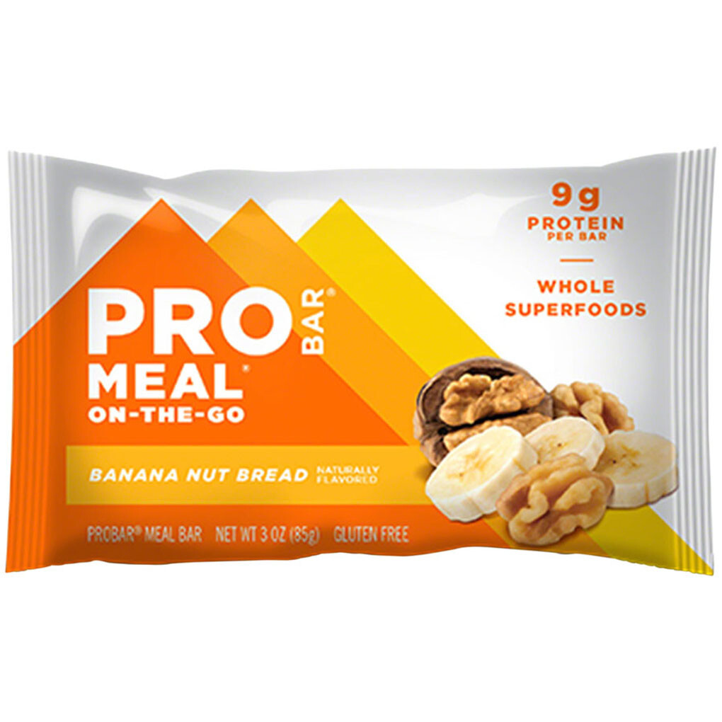 ProBar Meal Bar Banana Nut Bread, Box of 12 Vegan GMO Free Certified Organic