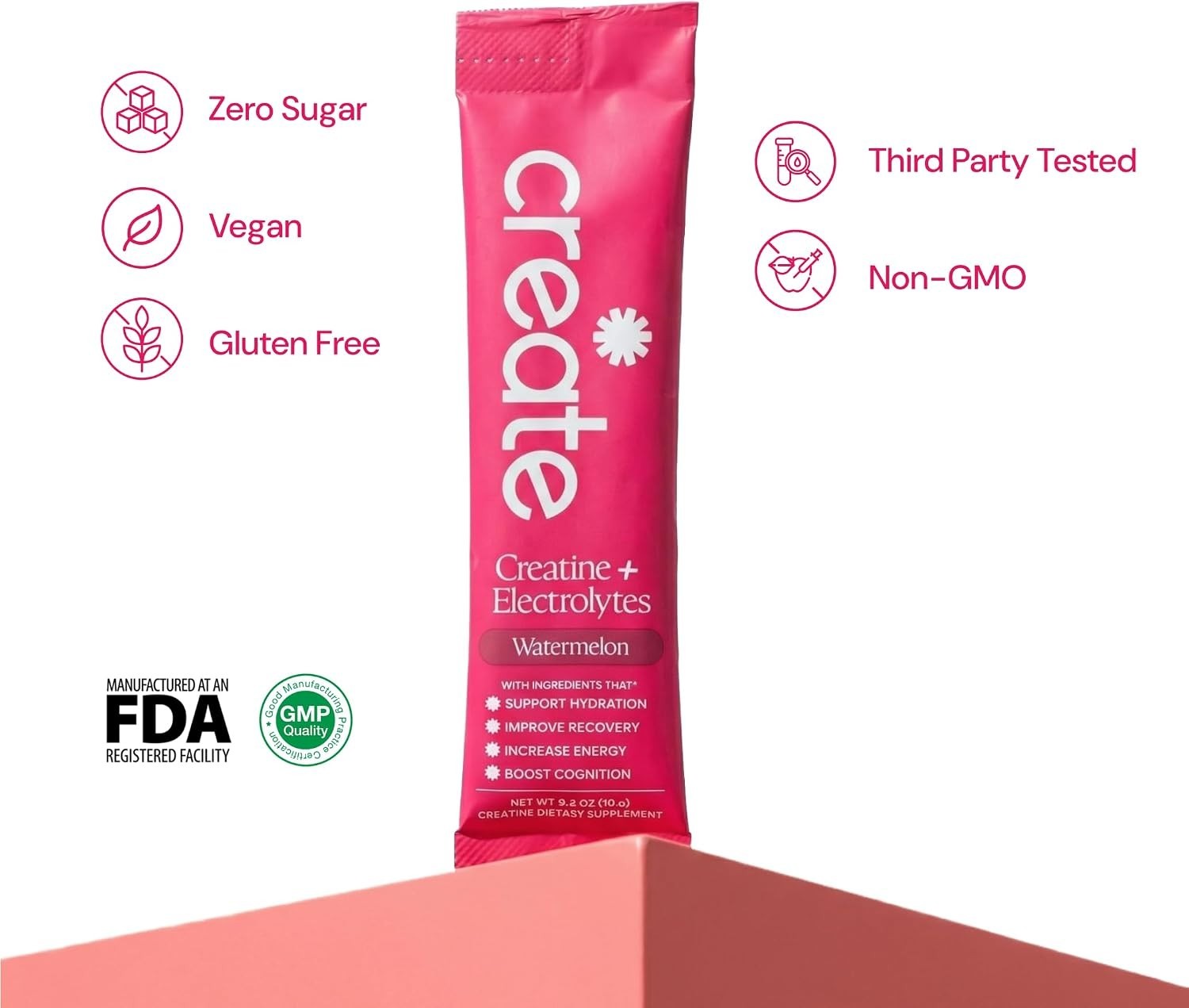 Daily Hydration Mix with Creatine & Electrolytes – Keto-Friendly Watermelon