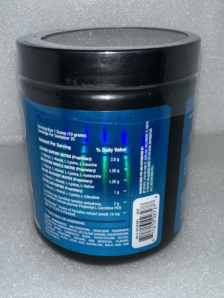 BPI Sports Best BCAA Shredded Lean Muscle Recovery Blue Raz 25 Servings 8/2027