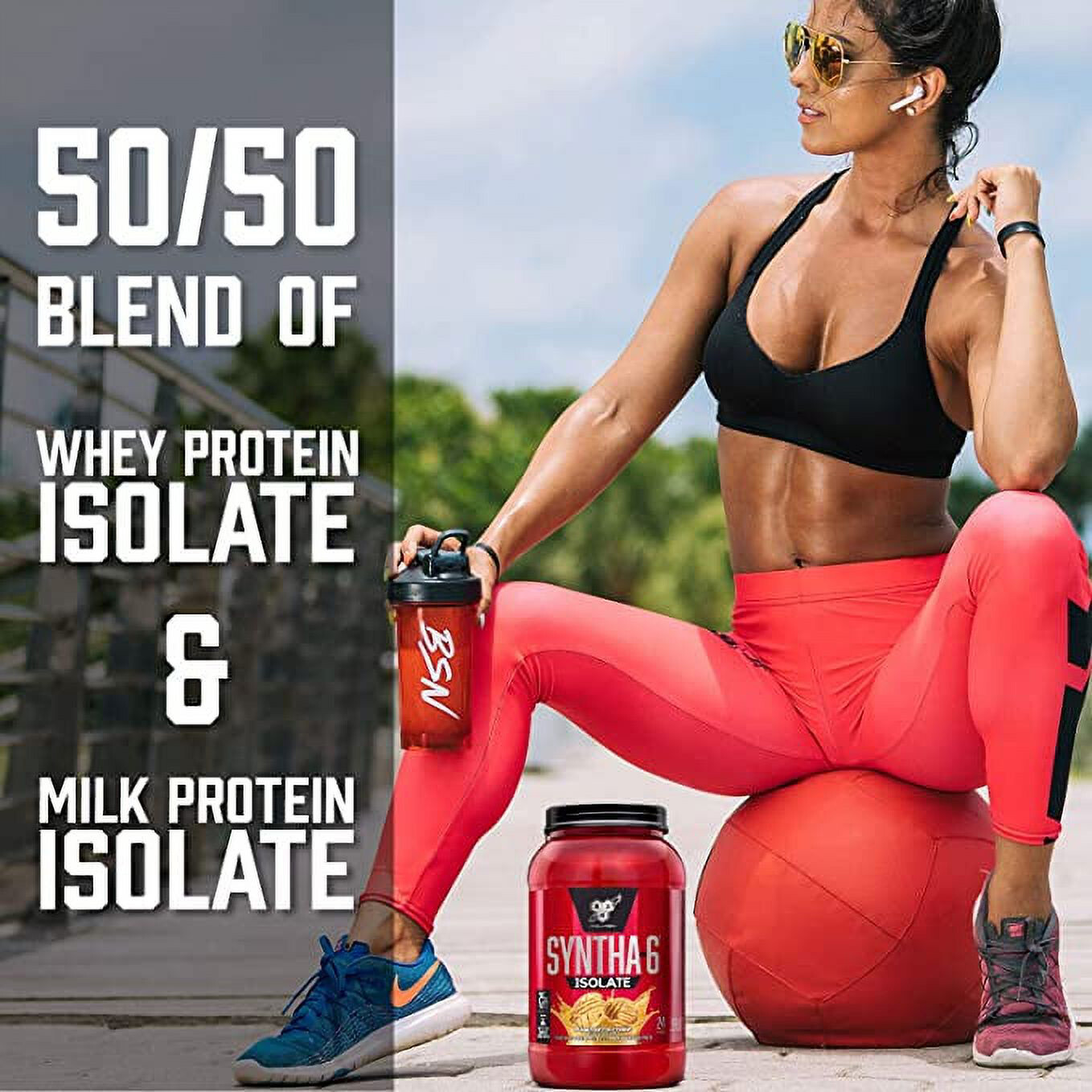 BSN SYNTHA-6 Isolate Protein Powder, Vanilla Ice Cream, 48 Servings
