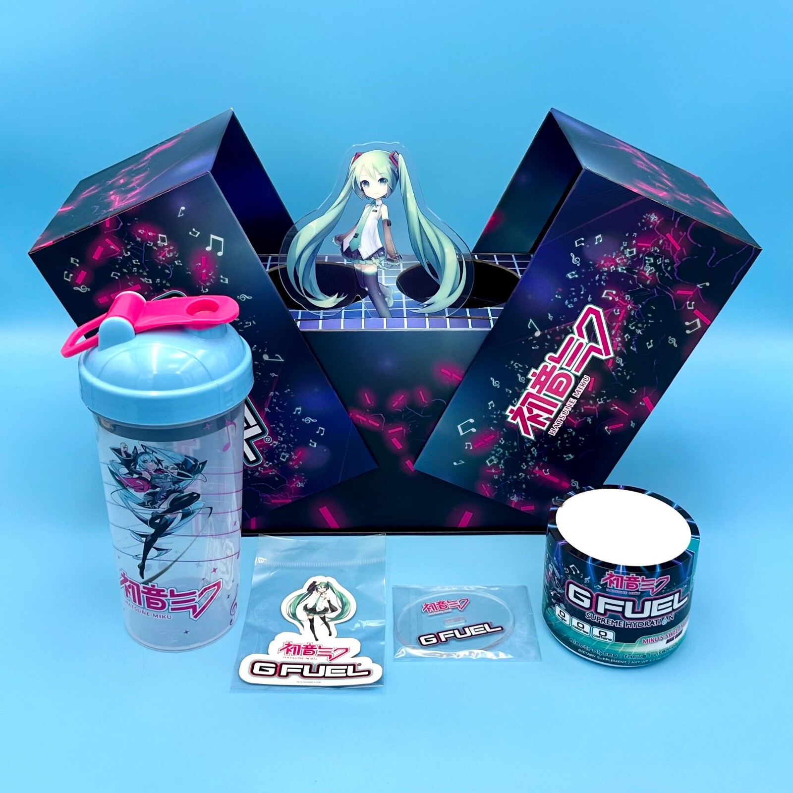 G Fuel Hatsune Miku’s Sweet Melodies Stage Collector’s Box Hydration Tub Shaker