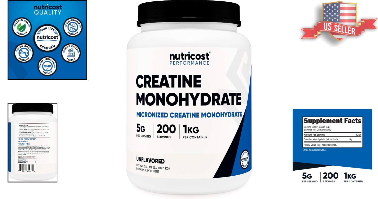 Muscle Growth Success: 5g Creatine Monohydrate Powder 1 KG – Pure Formula