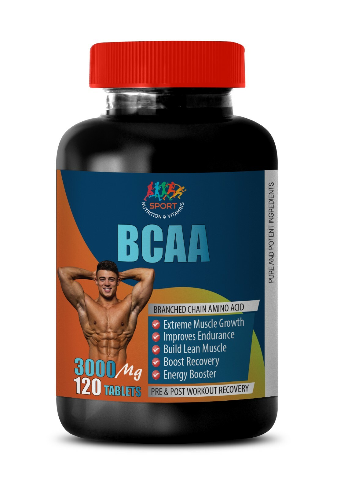 muscle increaser – BCAA 3000MG – leucine 1500 mg 1 BOTTLE