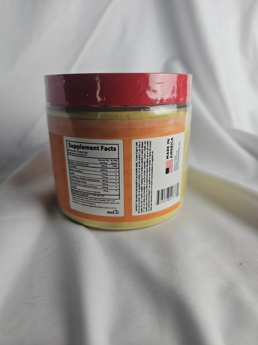 Campus Protein Pump Pre-workout Peach Nectarine 30 Servings Each Exp 12/24