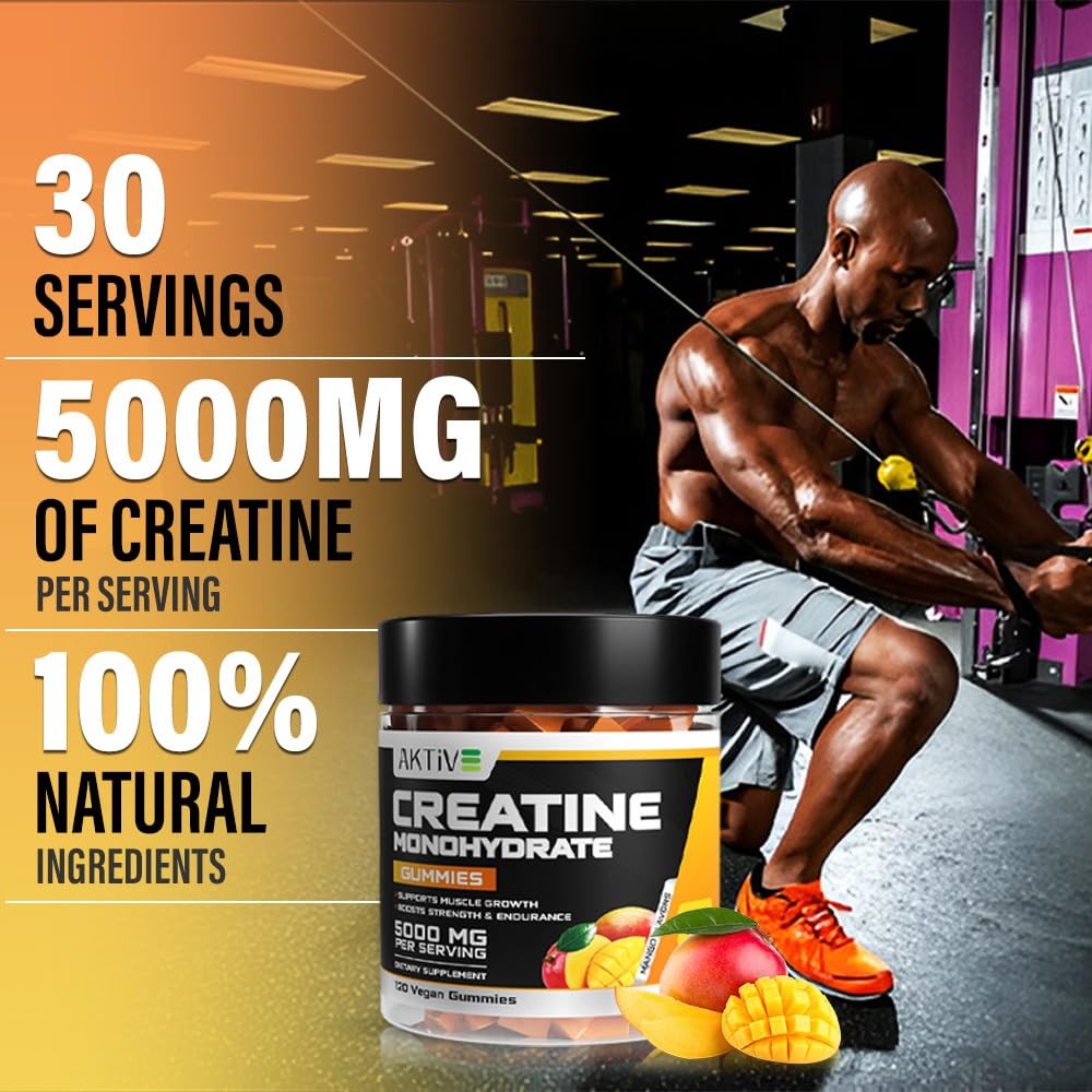 Creatine Monohydrate Gummies, 5000mg of Creatine Per Serving with Alpha-GPC &…