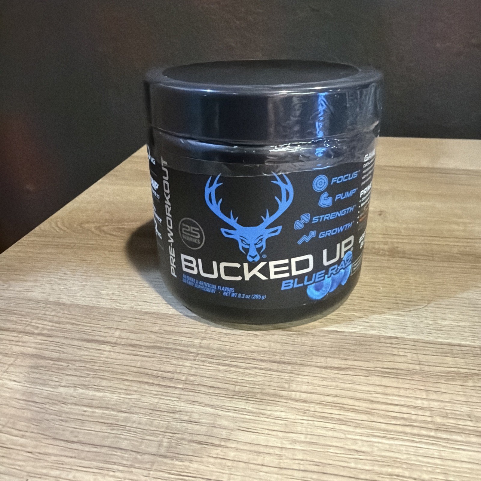 Bucked Up Pre-Workout Powder with 200mg Caffeine – Blue Raz 25 Servings)Ex 9/27