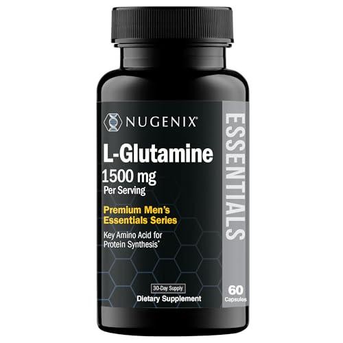 Nugenix Essentials L-Glutamine, 1500mg 100% Botanical L-Glutamine Amino Acid, 60