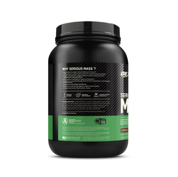 Optimum Nutrition Serious Mass Weight Gainer Protein Powder Chocolate 3 lb