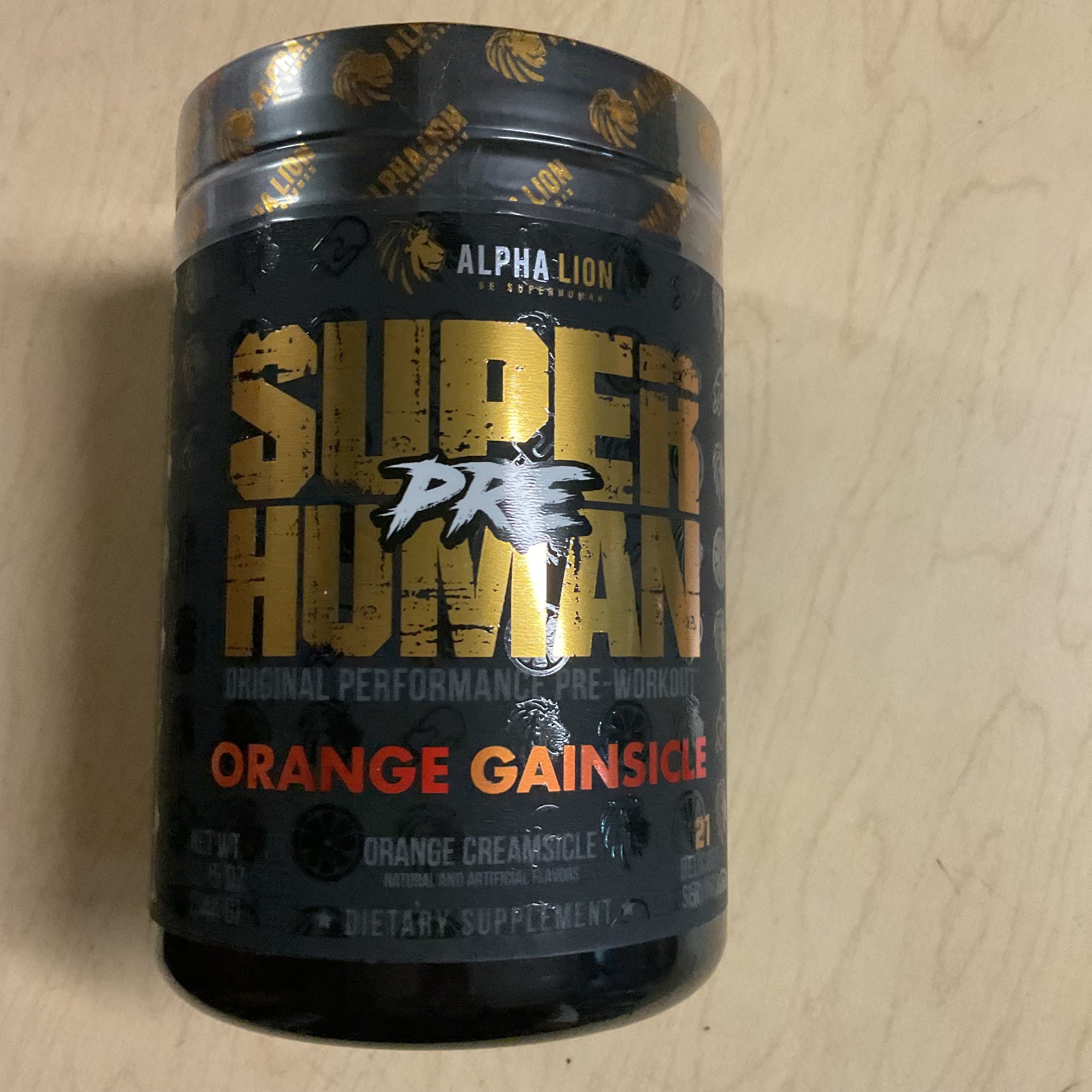 ALPHA LION SUPERHUMAN Performance Pre-Workout Energy 21 Servings Orange Gainsicl