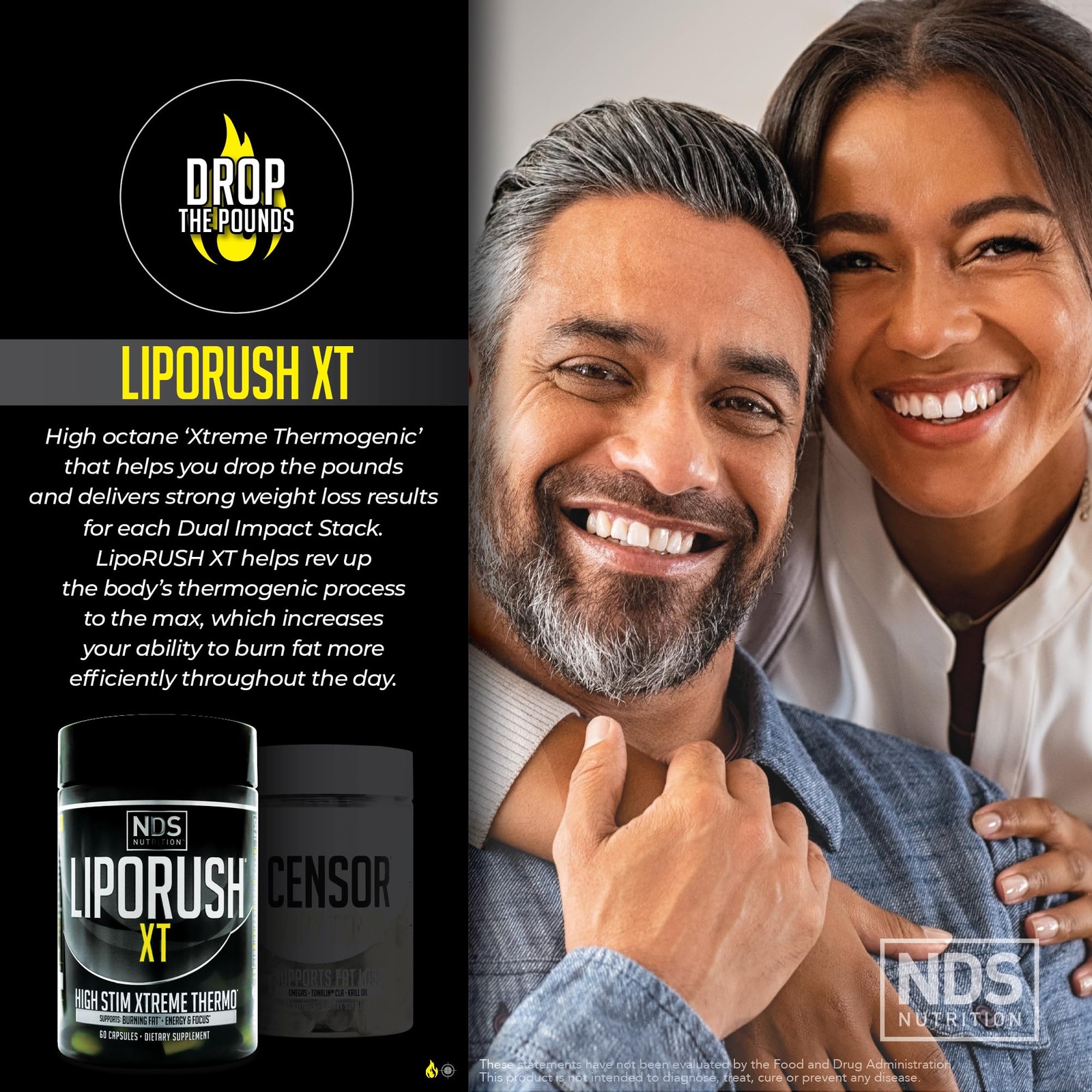 LIPORUSH NDS Nutrition Maximum Strength Dual Impact Stack – Powerful 2-in-1 W…