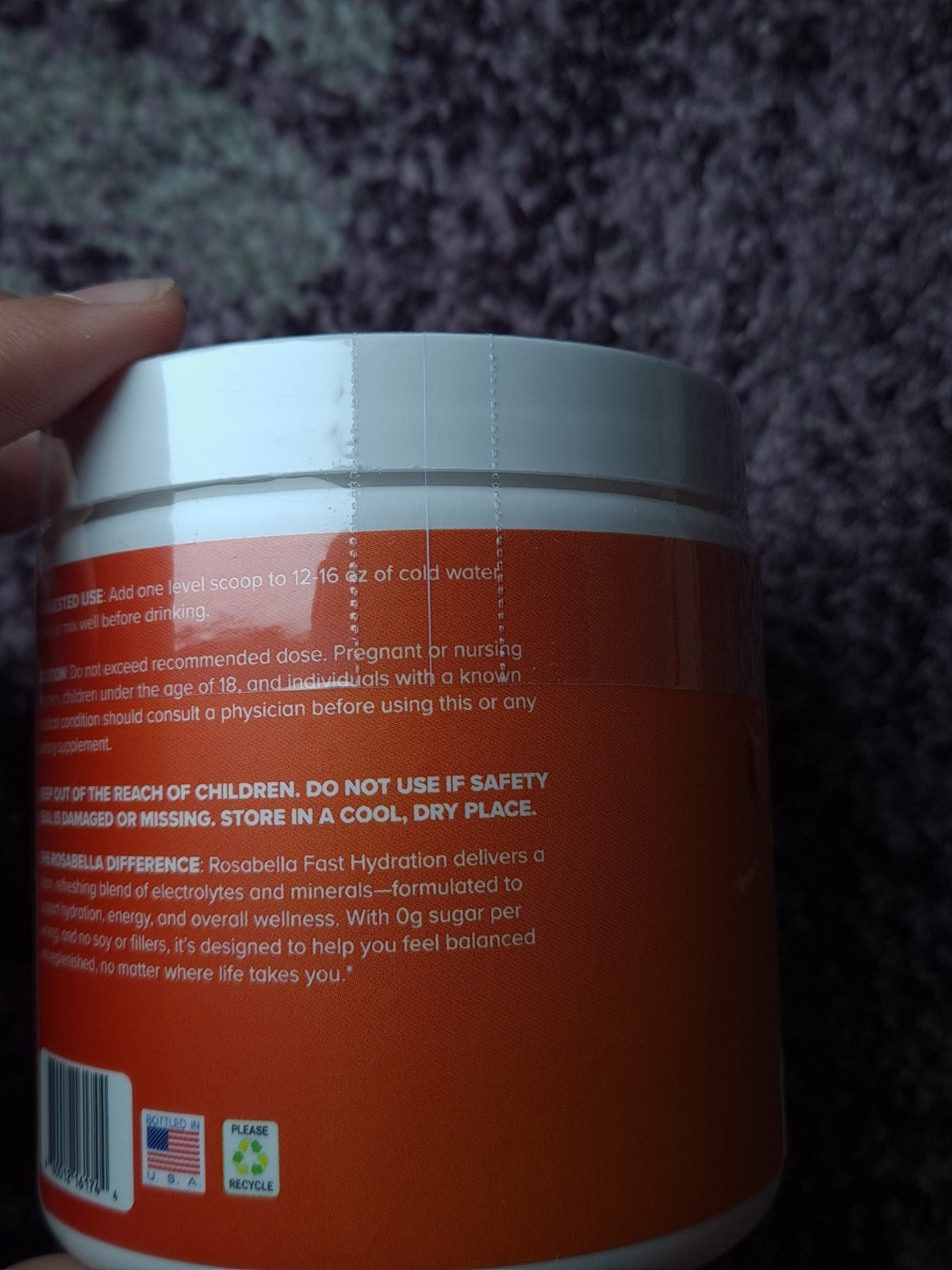 Rosabella Fast Hydration Electrolyte Drink ORANGE 6.1oz Recovery Wellness Energy