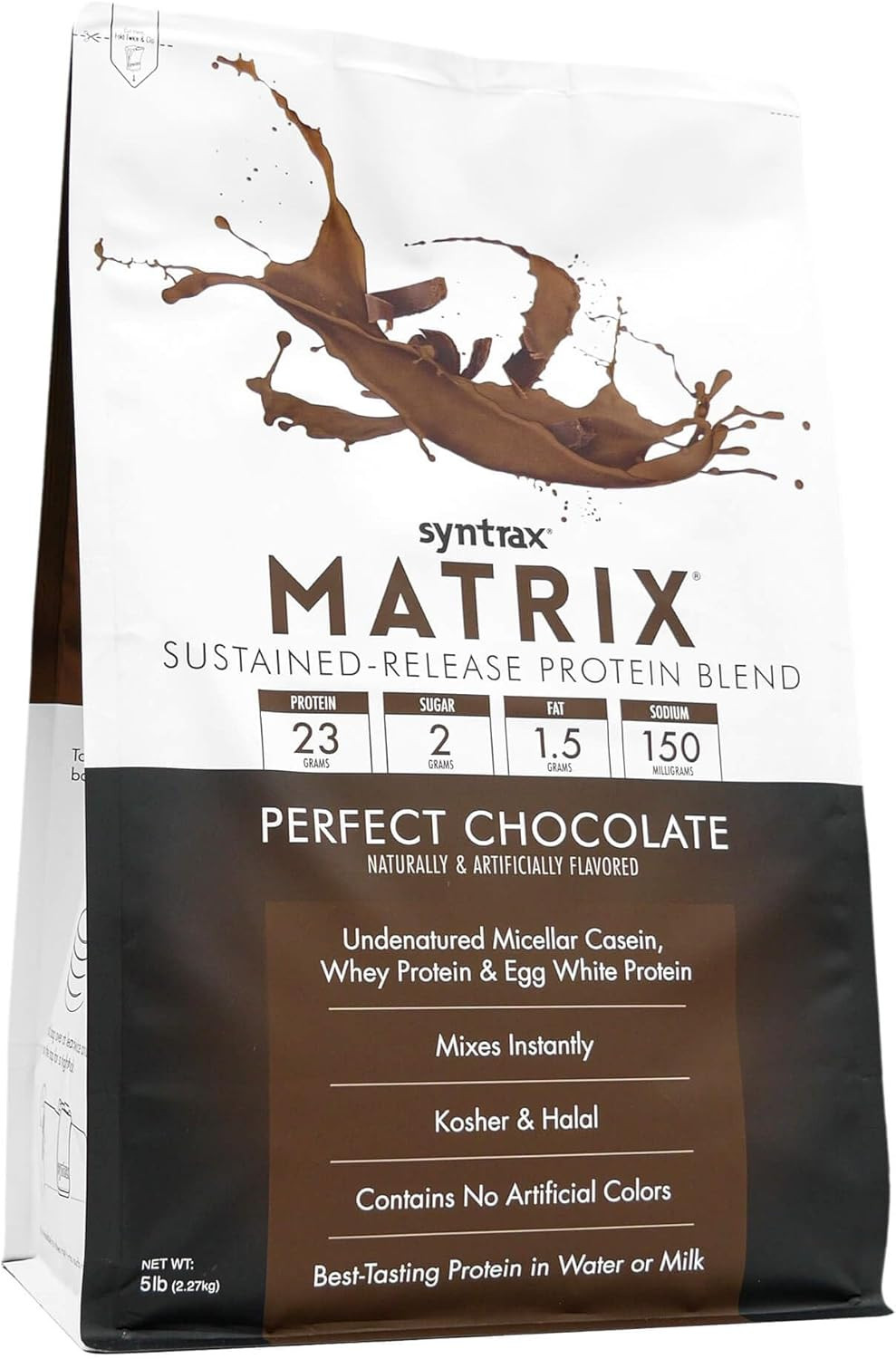 Nutrition Matrix – Sustained-Release Protein Blend, Perfect Chocolate 5 Lbs.