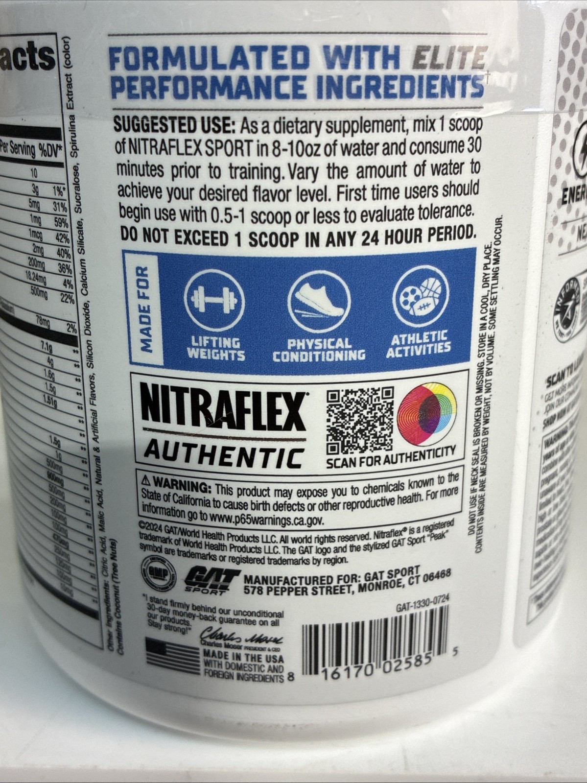 Nitraflex Sport Pre-Workout Powder 20 Servings – Blue Raspberry Exp 07/2027