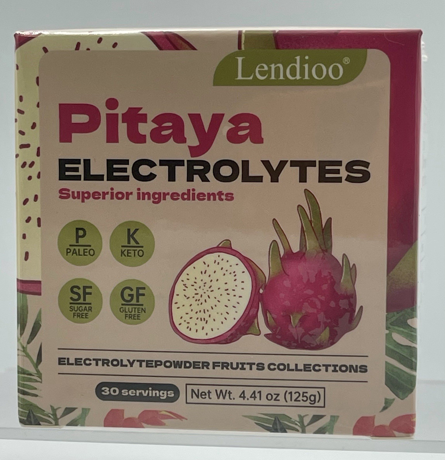 Lot of 2 Pitaya Flavor Electrolytes Powder 4.41 oz Sugar-Free Gluten-Free BNIB