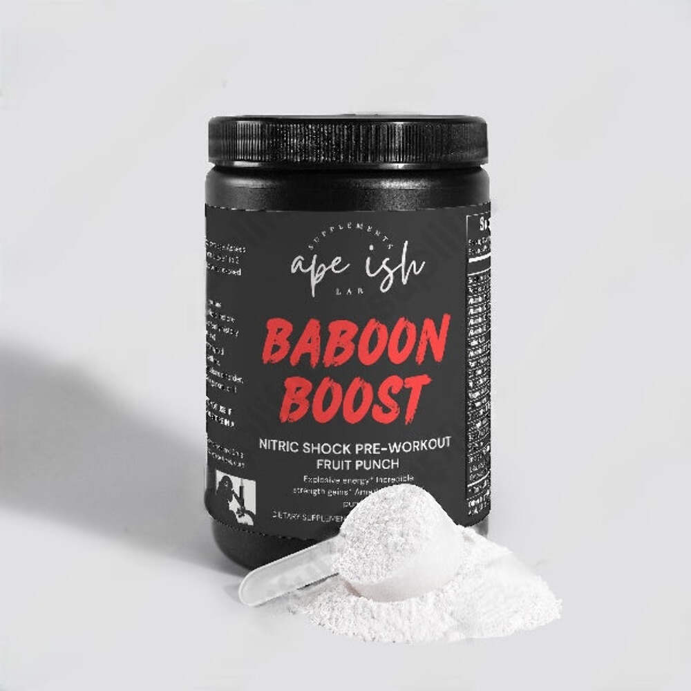 Baboom Boost – Nitric Shock Pre-Workout Powder (Fruit Punch)