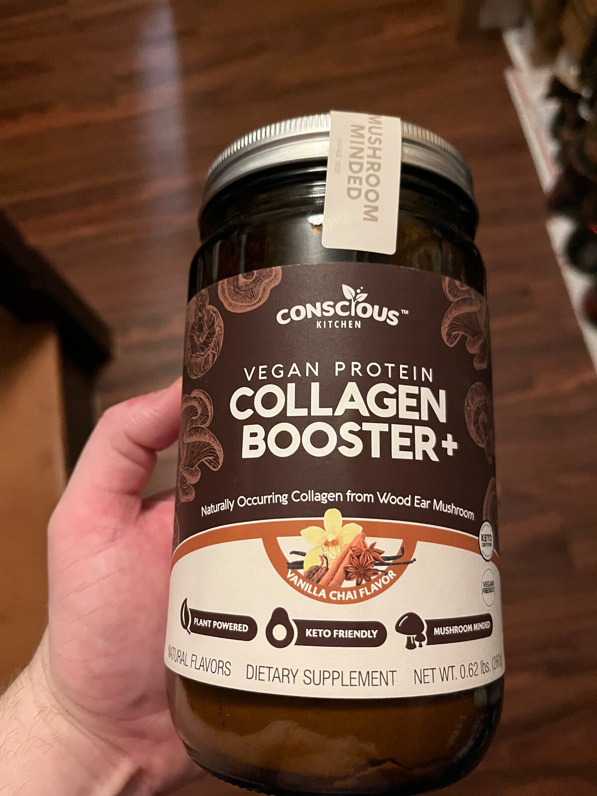 conscious kitchen vegan protein collagen vanilla chai flavor 3 in 1
