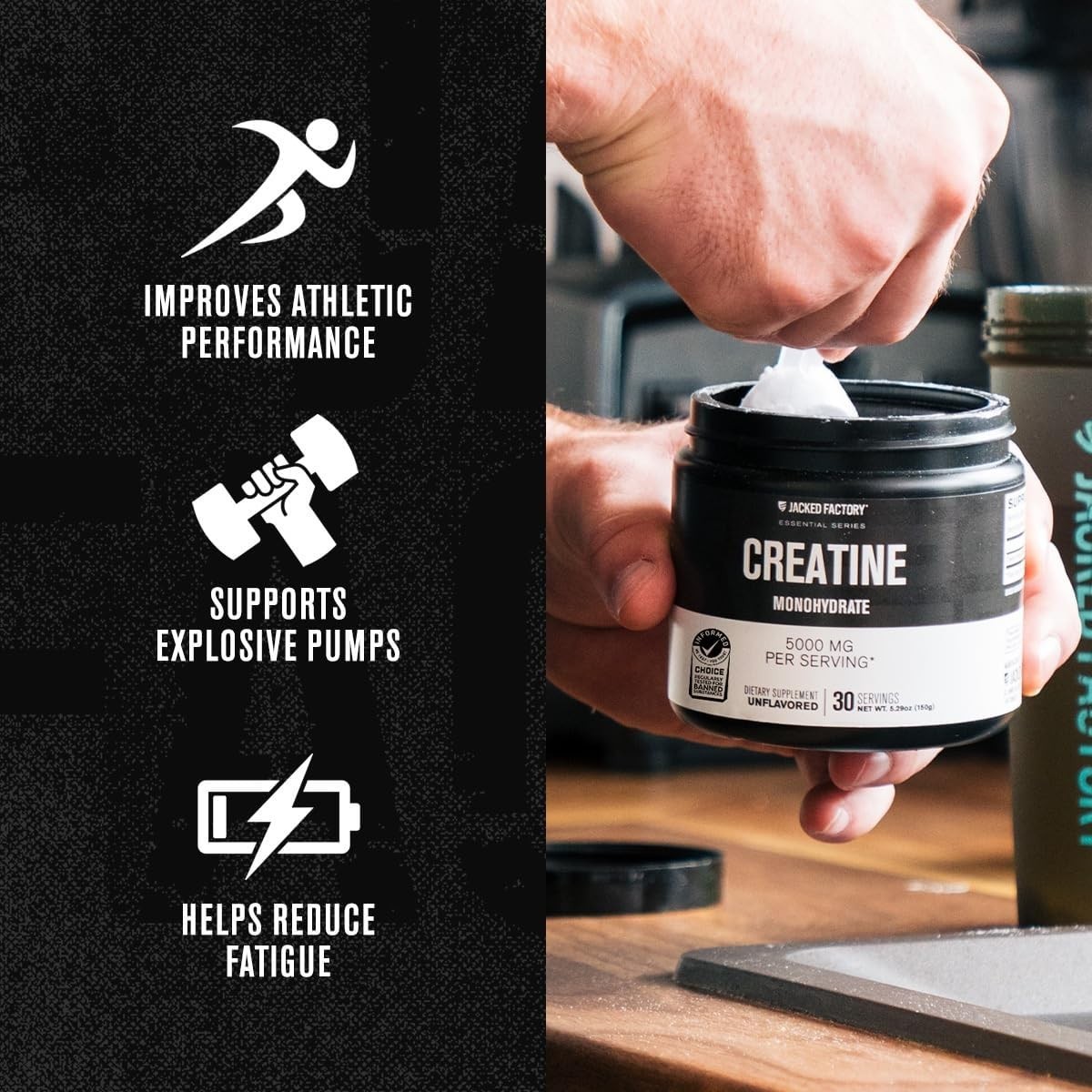 Creatine Monohydrate Powder 150g – 5g Daily Creatine Supplement for Men and W…