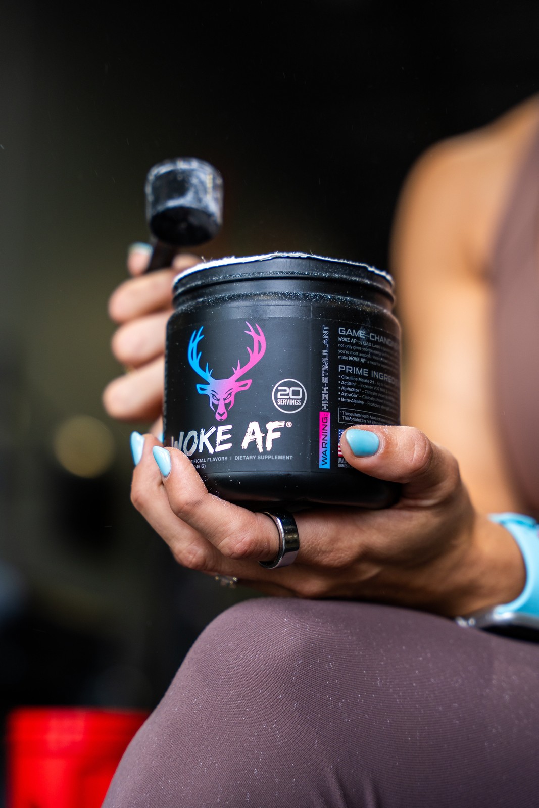 Bucked Up Woke AF Pre-Workout Powder, Increased Energy, Miami, 333mg Caffeine