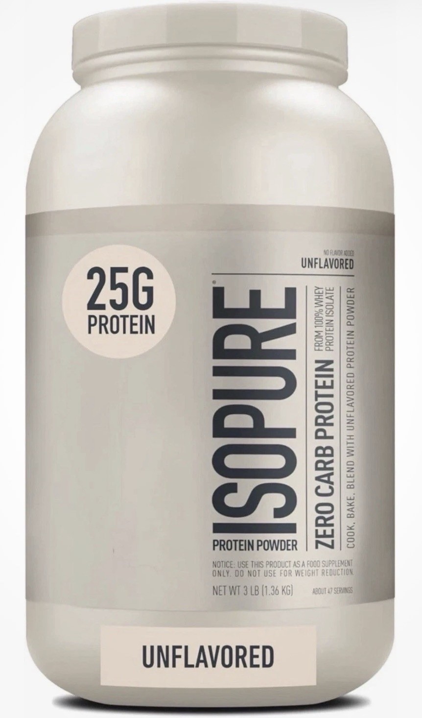 NEW IN STOCK! Isopure Whey Isolate Unflavored 3lb
