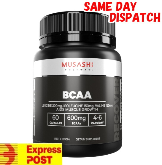 MUSASHI BCAA 600mg x 60 CAPSULES MUSCLE RECOVERY