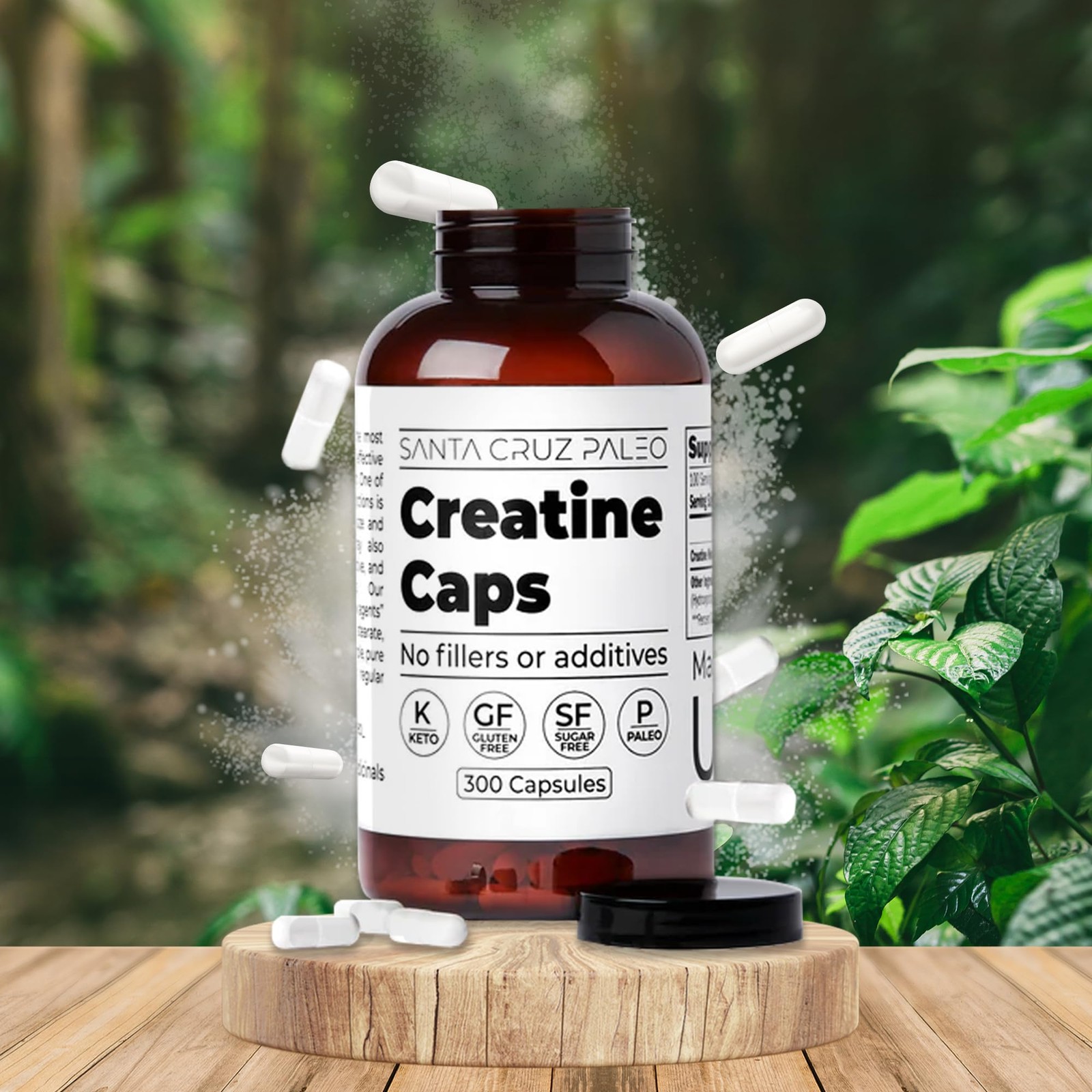 Santa Cruz Paleo Creatine Capsules, Supports Muscle 300 Count (Pack of 1)