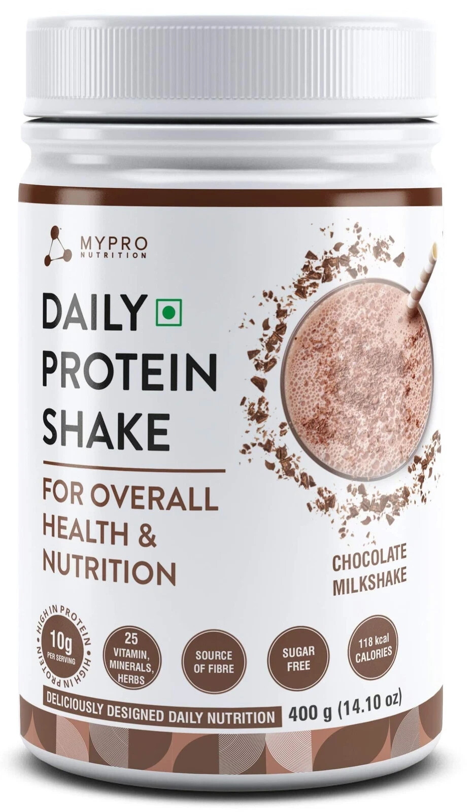 Mypro Sport Nutrition Daily Protein Shake 118 kcal Calories, 25 Vitamin – 400gm