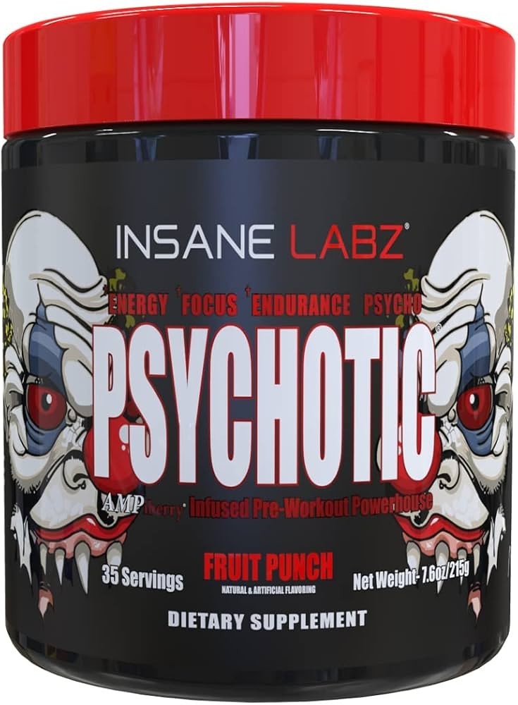 Psychotic ORIGINAL RED TOP Pre-Workout Bulk Deal x 12 Tubs + 3 Diablo Powders