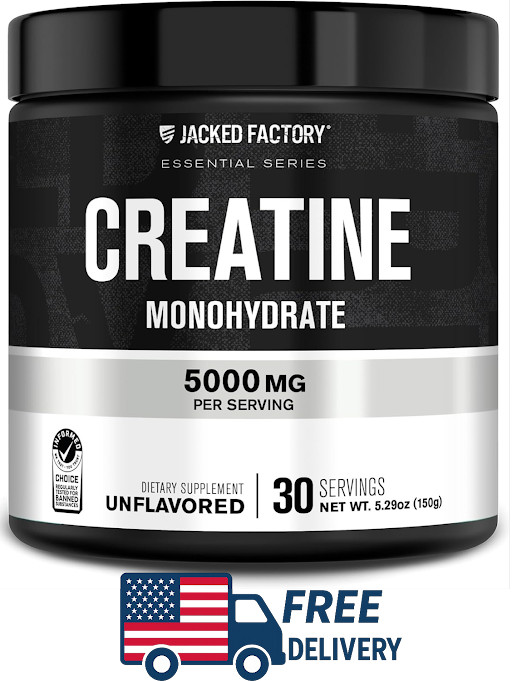 Creatine Monohydrate Powder 150g, Muscle Growth, Increased Strength 30 Servings.