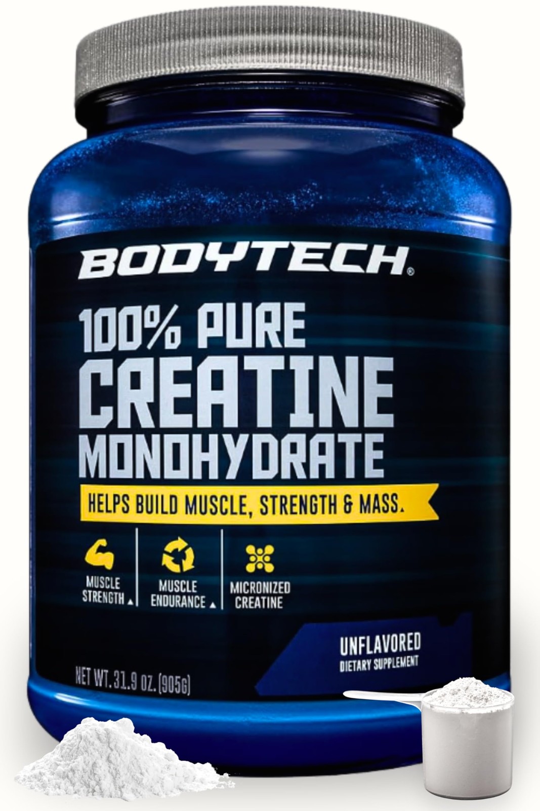 BodyTech Creatine Monohydrate Powder, 181 Servings (Pack of 1), No Color