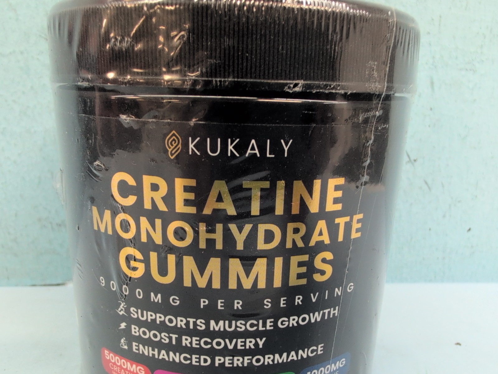 Kukaly Creatine Monohydrate Gummies 9000mg Sugar Free Vegan 120ct Exp 11/12/2027