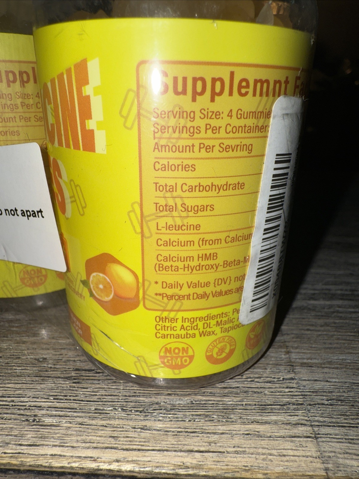 2 Bottles HMB L-Leucine Gummies 3000mg Muscle Recovery 120 Ct Vegan Non-GMO