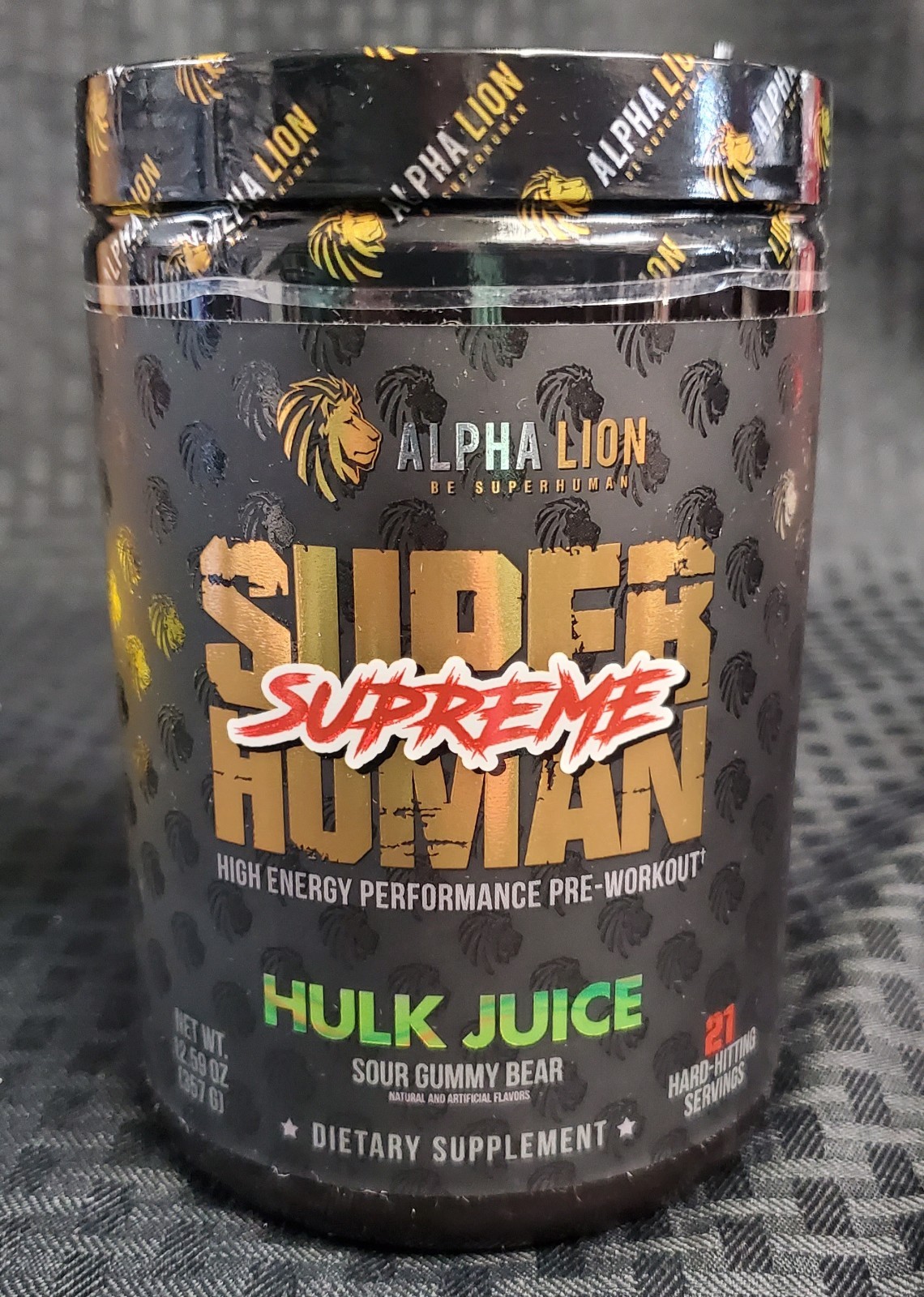 ALPHA LION SUPERHUMAN SUPREME HULK JUICE HIGH STIM PREWORKOUT LASER FOCUS