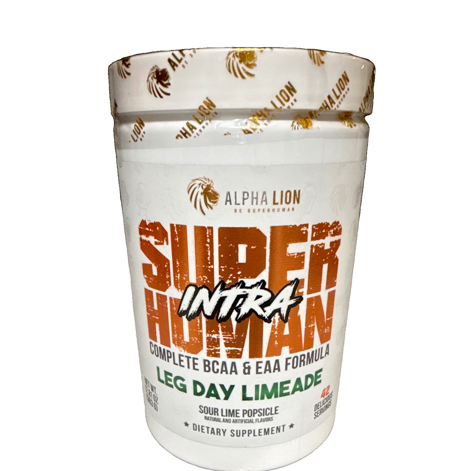 Alpha Lion Superhuman Intra BCAA & EAA Powder Leg Day Limeade 42 Serv
