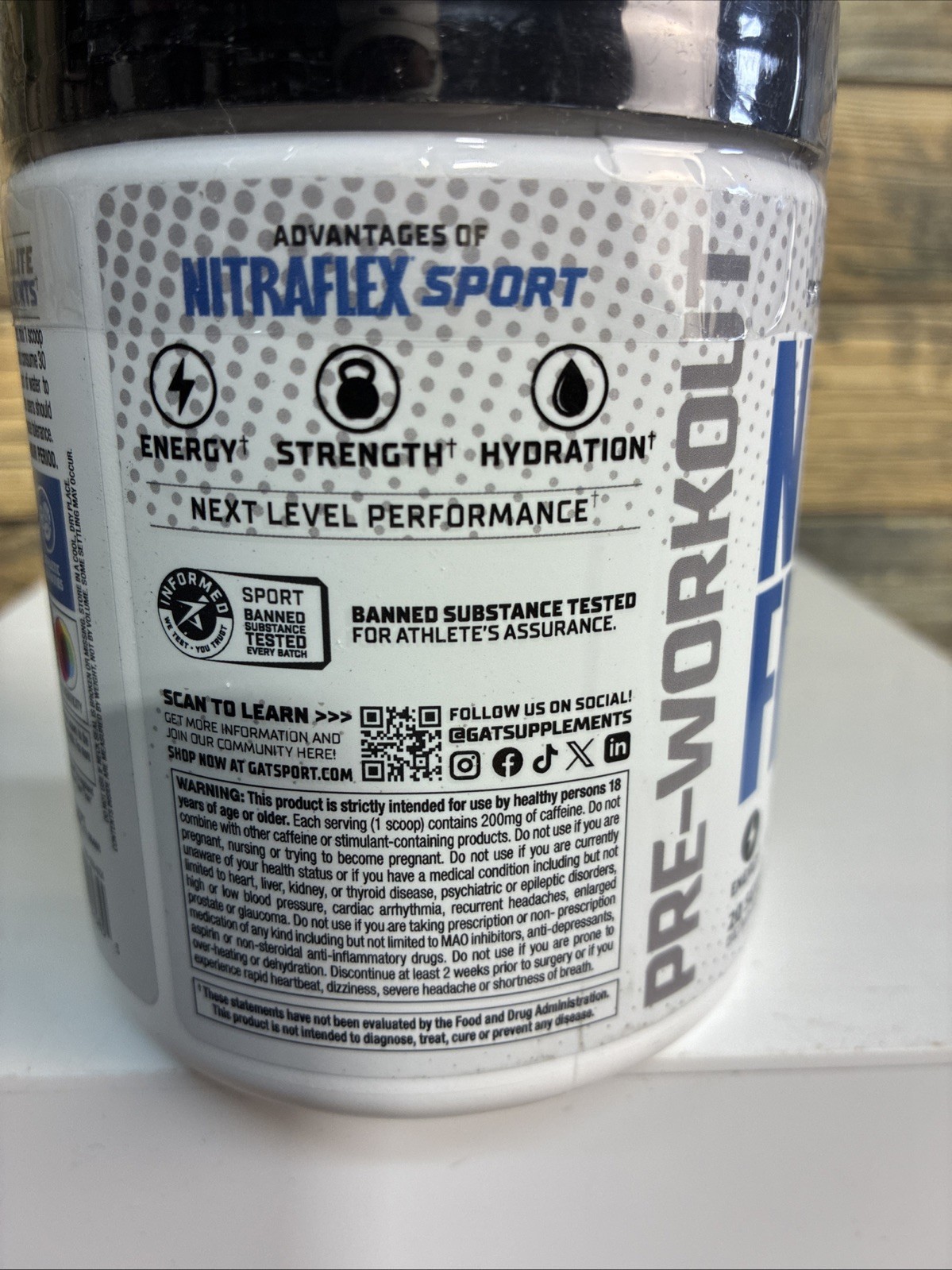 Nitraflex Sport Pre-Workout Powder 20 Servings – Blue Raspberry Exp 07/2027