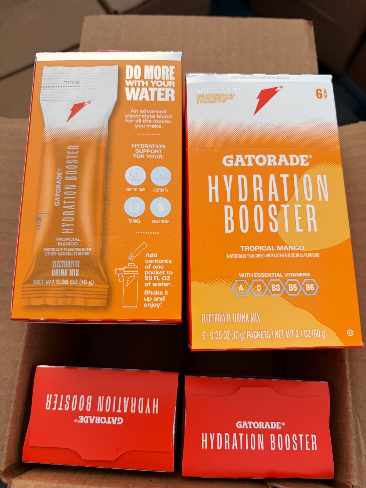 48x .35oz Gatorade Tropical Mango Hydration Booster Best By 7/09/2026 Thirst