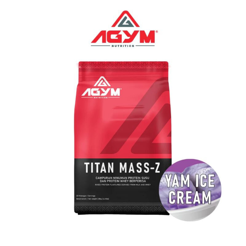 2X AGYM Nutrition TITAN MASS-Z Sport Nutrition Weight Mass Gainer 2kg -DHL
