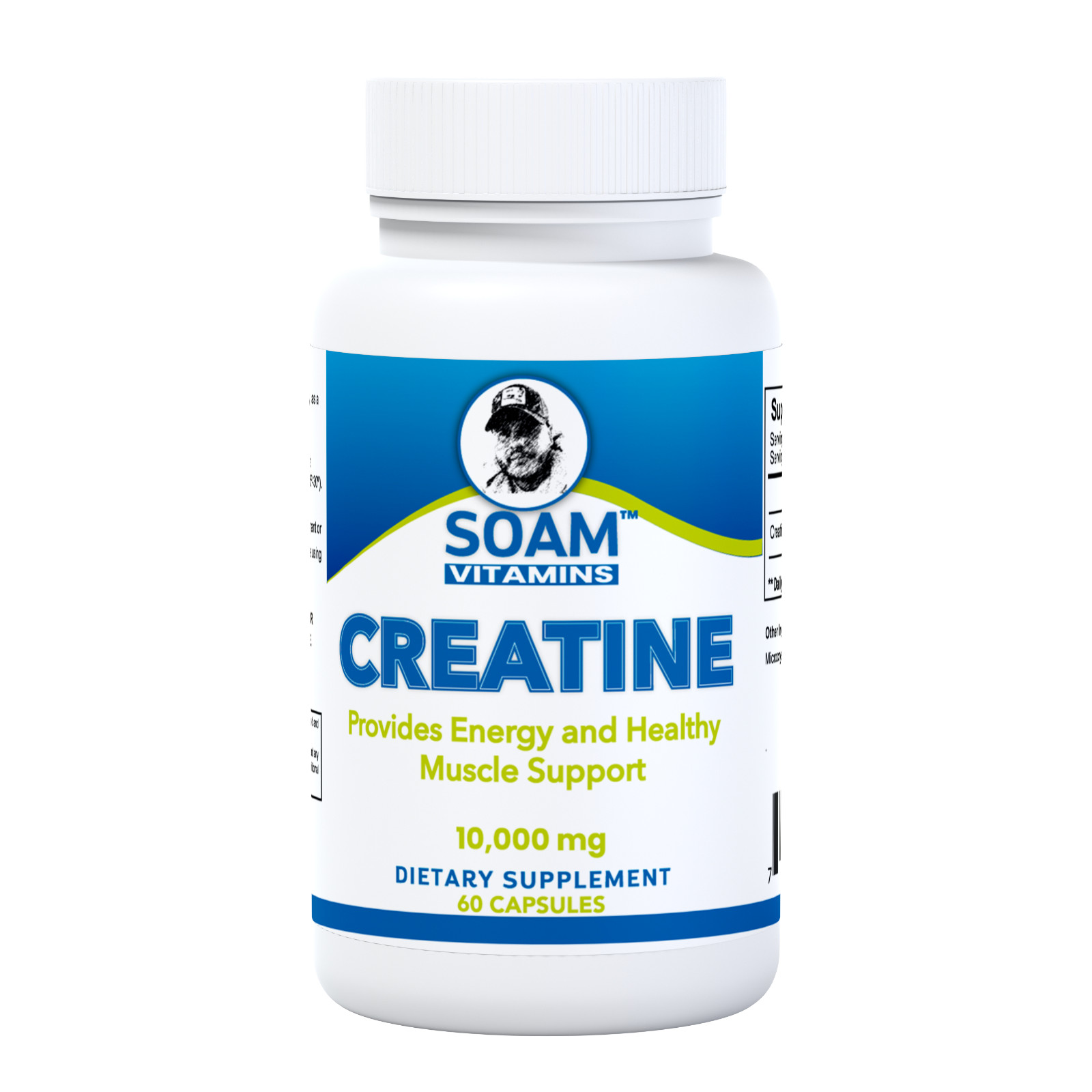CREATINE MONOHYDRATE – Muscle growth – Fast recovery – Train harder – 60 Cap