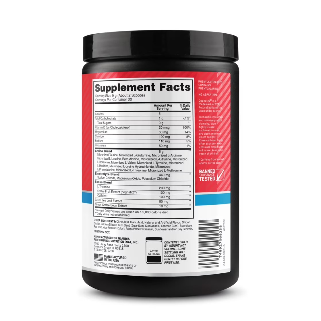 Amino Energy Hydration + Focus Powder, Strawberry Burst, 9.5 Oz