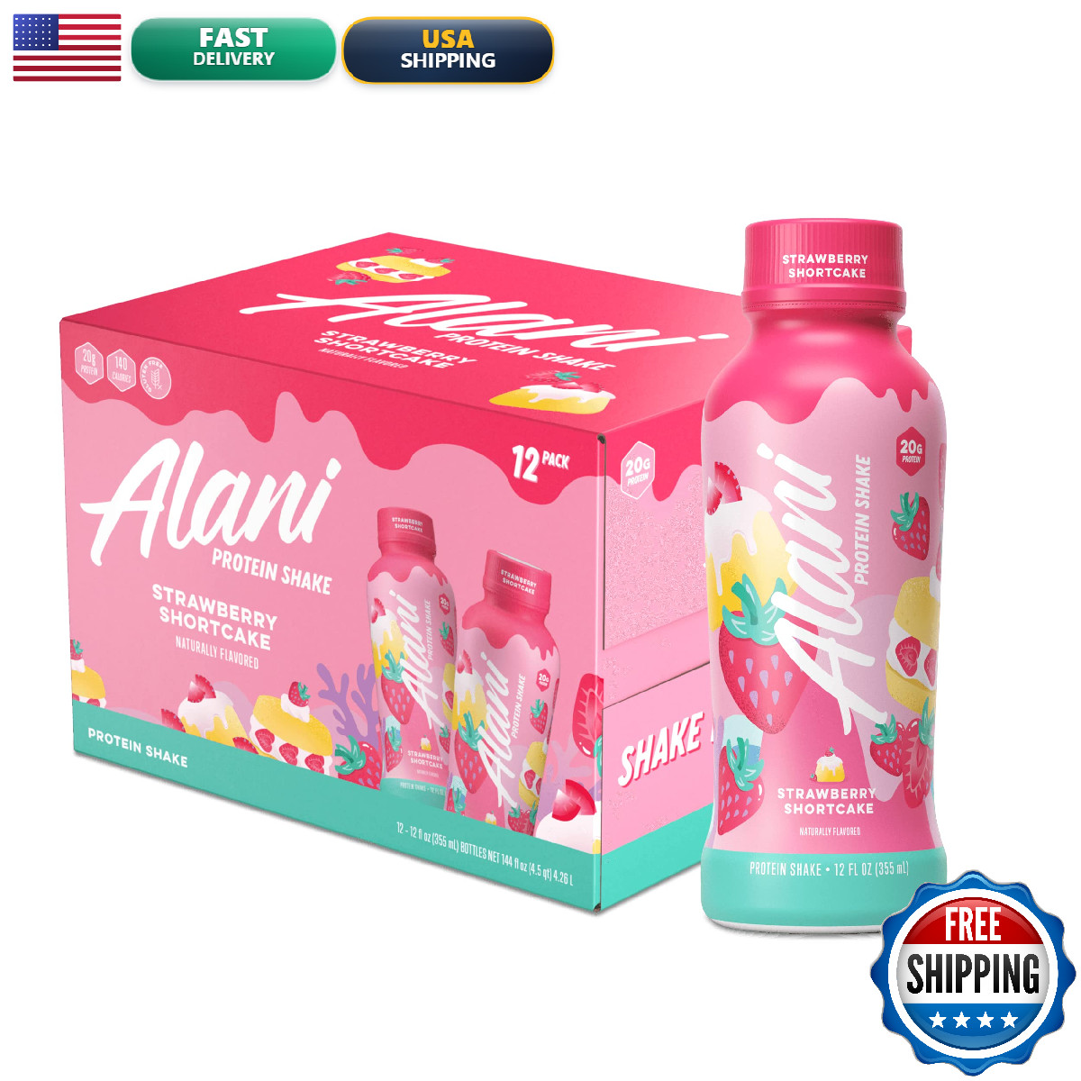 Alani Nu Protein Shake Ready To Drink Naturally Flavored Gluten Only 140