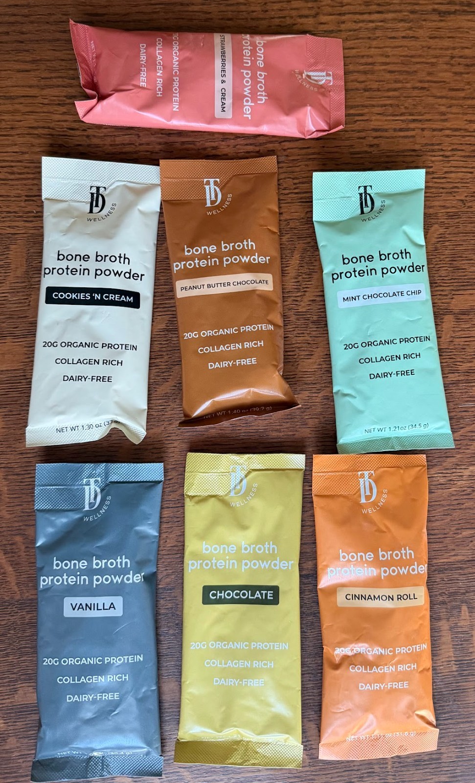 Taylor Duke’s Bone Broth Protein Variety Pack – (7 Sticks) Open Bag