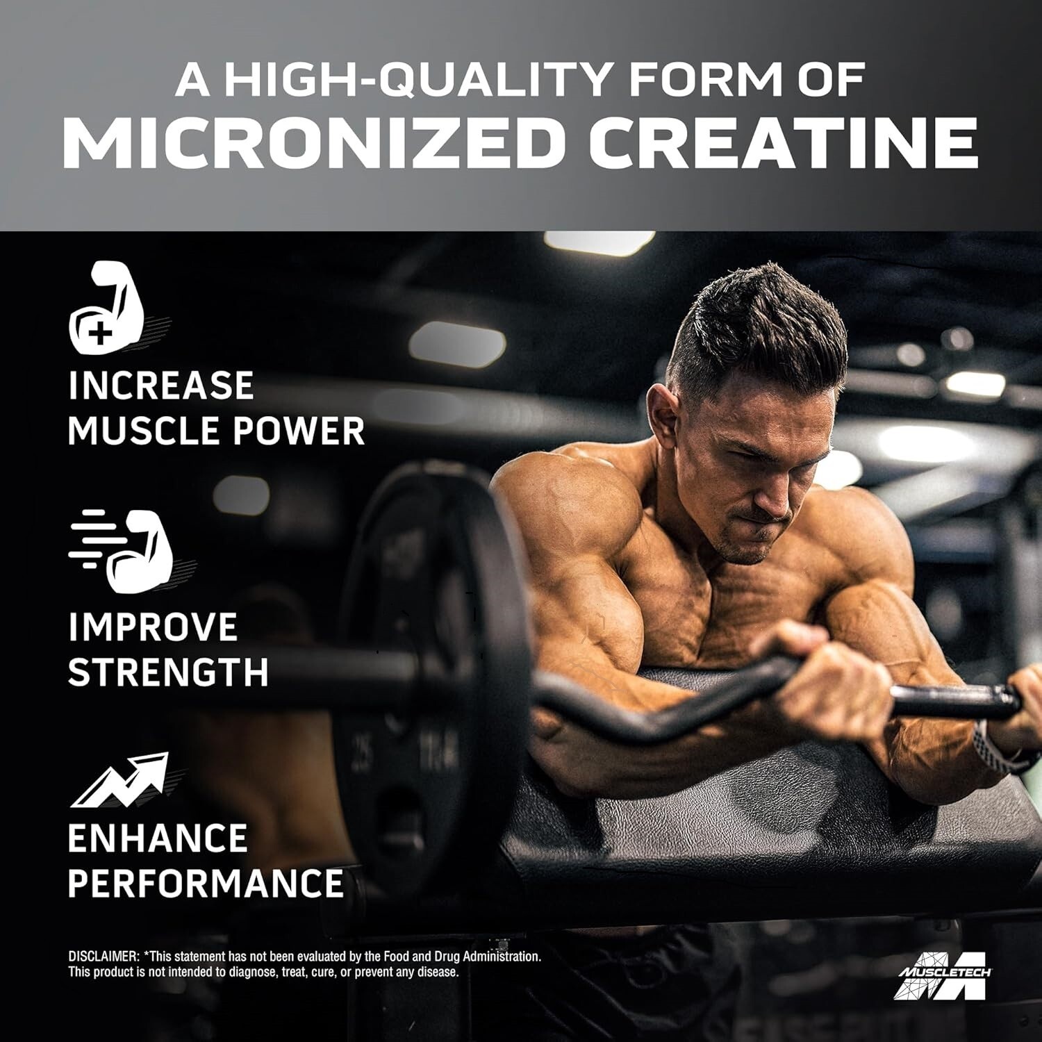 Creatine Monohydrate Powder MuscleTech Platinum Pure Micronized Muscle Recove…