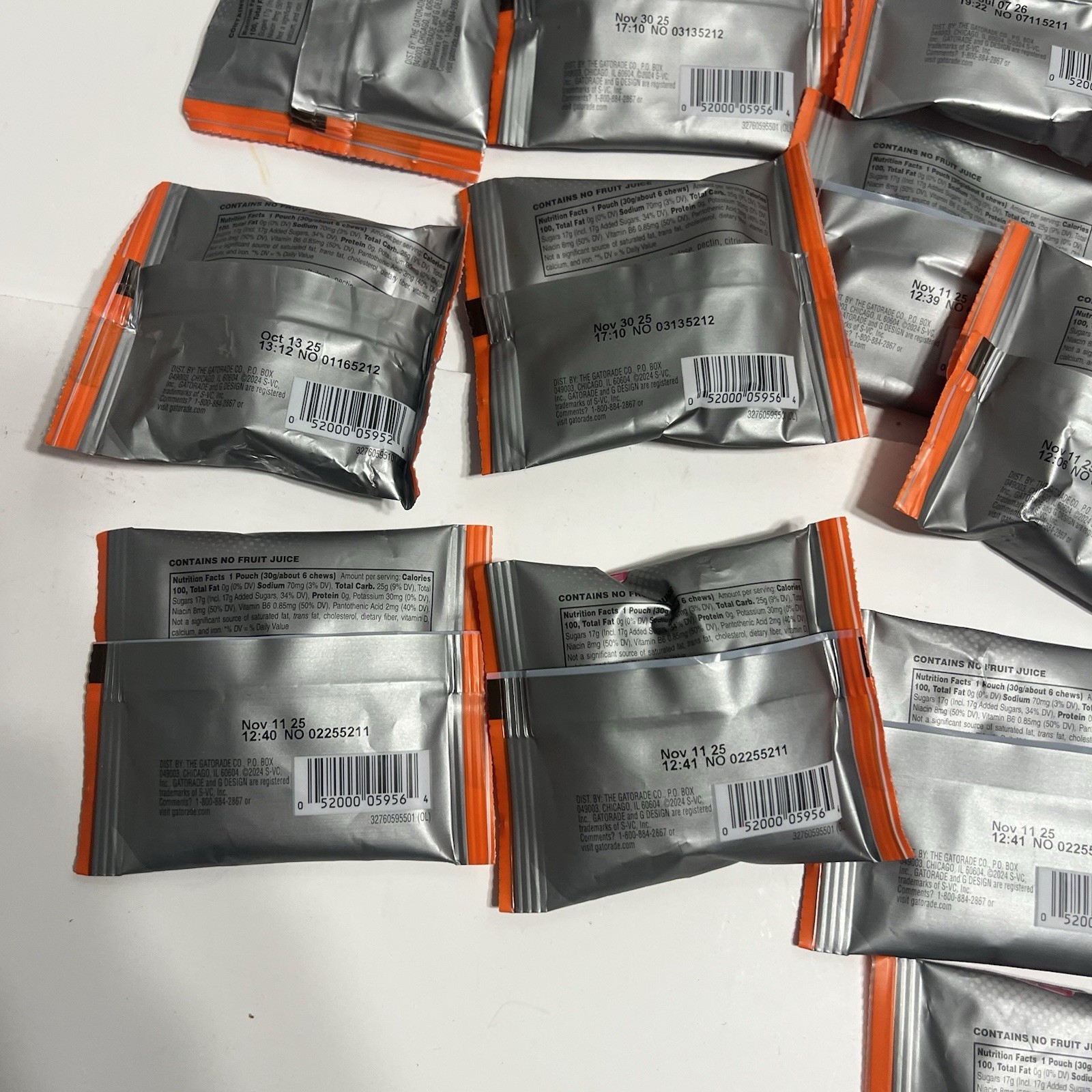 Lot Of 16 Gatorade Chews